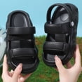 thumbnail image 5 of Toddler Kids Closed Toe Slide Sandals, Antiskid EVA Summer Slippers for Boys Girls Indoor Outdoor Beach Shoes Black 7-8 Years, 5 of 9
