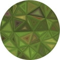 thumbnail image 1 of Ahgly Company Indoor Square Patterned Army Green Area Rugs, 3' Square, 1 of 1