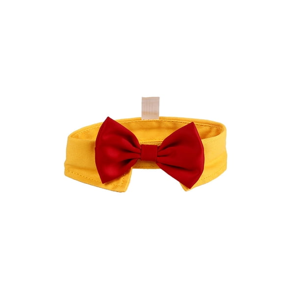 Greeniant Mascota cuello pajarita ropa adorno accesorios de aseo pequeño encantador ajustable perro gato Collar fiesta decoración amarillo S Ropa para mascotas Rojo amarillo L Greeniant PT003785-06