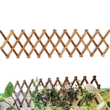 QZS Wall Panel Lattice Trellis,Stretchable Decorative Wooden Lattice for Plants,Wooden Wall Trellis Panels for Patio Fence,Backyard,1Pack