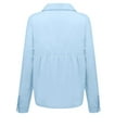 thumbnail image 3 of Franhais Women's Plain Casual Loose Long-Sleeved Linen Shirt, 3 of 3