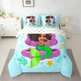 thumbnail image 2 of YST Mermaid Bedding Set, 7-Piece, Cute Black Girl, Twin Size, 2 of 4