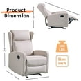 thumbnail image 2 of MAYEERTY Rocking Recliner Chair for Living Room, Adjustable Modern Recliner Chair, Recliner Sofa with Lumbar Support(Light Gray), 2 of 5