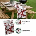 thumbnail image 5 of Red Grey Table Runner - 70 Inch Long, Kitchen Dining Table Runner Dresser Scarves, Geometric Circle Modern Abstract Simple Art Farmhouse Decor for Coffee Tables Wedding Party Banquet, 5 of 8