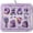 Dreamy Dessert Purple, variant on Flowers Printed Dish Drying Mat Floral Coffee Mat for Kitchen Counter Small