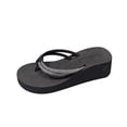 thumbnail image 2 of DIVVce Rhinestone Wedge Flip Flops For Women Open Toe Slip On Comfortable Casual Summer Footwear, 2 of 8