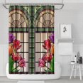 thumbnail image 1 of Shower Curtain Set with Snap-in,Colorful Retro Classic Design (7) Shower Curtains Reusable Shower Liner,Decor Polyester Bathroom Curtains,72x72Inch, 1 of 4