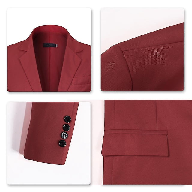 Blazer casual de negocios ajustado de color sólido para hombre