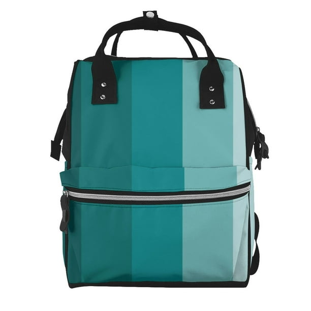 Disketp Teal Color Mochila de Pañales de Gran Capacidad con Múltiples Bolsillos, Mochila de Viaje Multifuncional para Bebé, Unisex, Moderna y Resistente