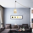 thumbnail image 7 of Kiven Plug-in Pendant Light, Pulley Modern Hanging Light with Rattan Lampshade and 15FT Cord, Dimmable Ceiling Pendant Light, 7 of 7