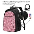 thumbnail image 2 of Wukai Red Flowers Travel Laptop Backpack: Business Water-Resistant Bag with USB Charging Port, Ideal College Backpack for Men & Women, 2 of 6