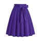 thumbnail image 4 of Karight Womens Midi Skirt Swing A-line Vintage Casual Elastic Wide Waist Flared Skirt with Belt, 4 of 4