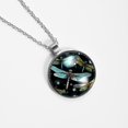 thumbnail image 4 of Dragonfly Glass Design Circular Pendant Necklace - Stunning Jewelry for All Occasions, 4 of 5