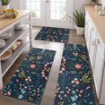 thumbnail image 2 of Pioneer Flower Floral Print Pattern Kitchen Rugs Sets Of 3,Kitchen Runner Rugs Non Skid Washable,Decorative Kitchen Floor Mats for Kitchen,Sink,Laundry,17"x30"+ 17"x47" + 17"x59", 2 of 6