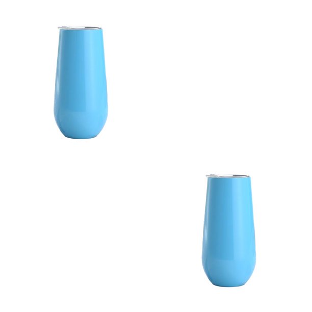 Wosthever Copas de cóctel, suministros para el hogar, flauta de champán de varios colores, vaso tostado, suministros para fiestas, vaso de Cielo azul arpox.180ml 2Conjunto