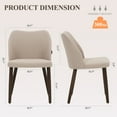 thumbnail image 5 of Modern Fabric Side Dining Chairs, Upholstered Dining Room Chairs Set of 4 - Camel, 5 of 8