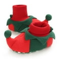 Infant Baby Slippers Girls Boys Booties Cute Christmas Elf Shoes