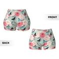 thumbnail image 4 of KLL Roses and Butterflies Pattern Workout Shorts for Women Scrunch Short Gym Yoga Running Sport Active Exercise Fitness Shorts, 4 of 8