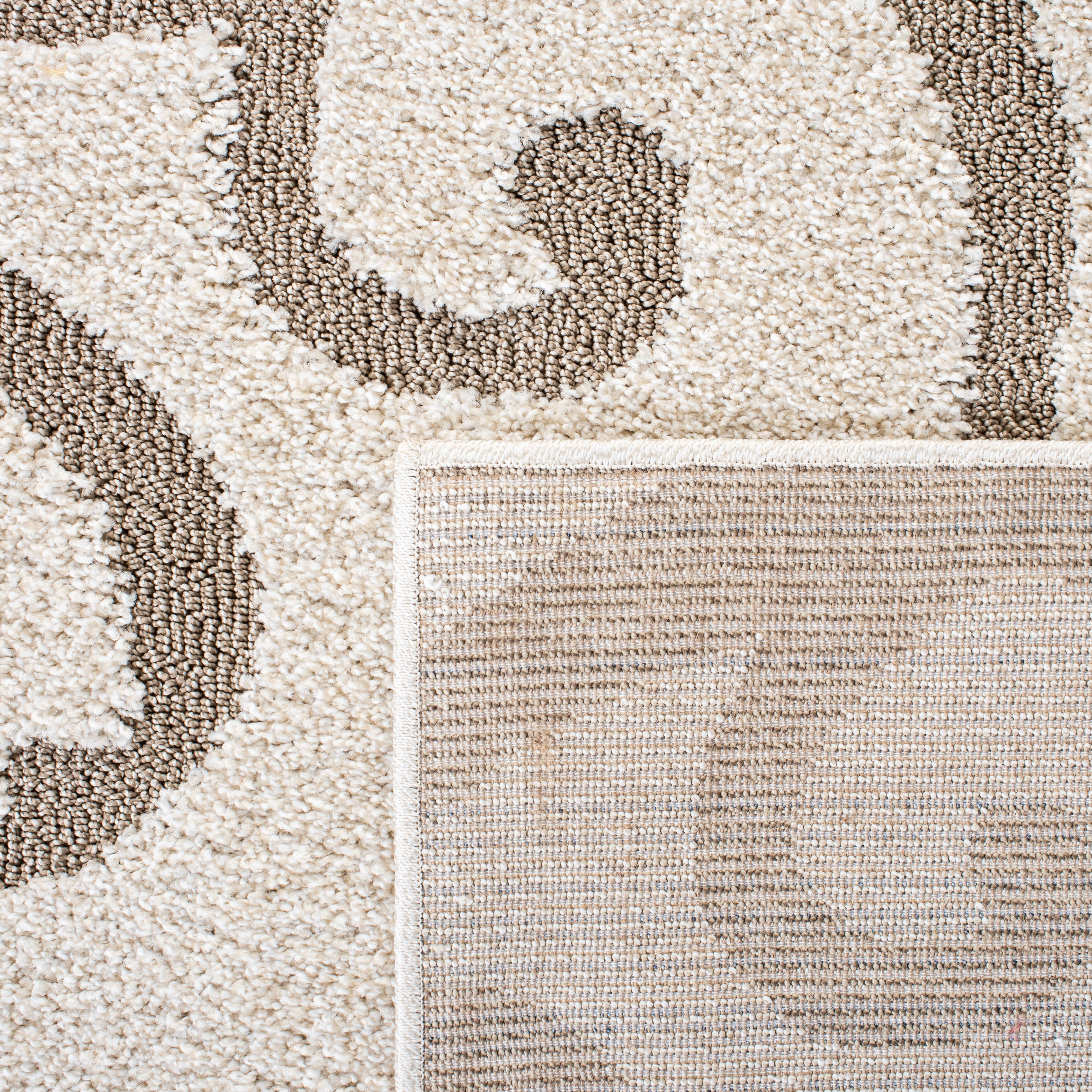 Safavieh Florida Doug Floral Vines Geometric Shag Runner Rug, Ivory/Beige, 2'3" x 15'