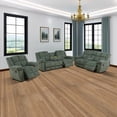 thumbnail image 5 of 3-Piece Manual Recliner Sofa Set –Green Sofa, Corduroy Sectional Couch with Loveseat, Recliner Chair, Cup Holders, Storage Console & Drop-Down Table – Plush Living Room Furniture, 5 of 5