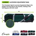 thumbnail image 3 of Champion Sports Lacrosse Equipment Bag - Green, 3 of 5