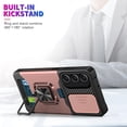 thumbnail image 2 of Design for Galaxy S24 FE Phone Case with Camera Lens Card Holder Stand Kickstand Heavy Duty Slim Shockproof Hybrid Rugged Drop Protective Cover for Samsung S24FE Women Men Rose Gold, 2 of 14