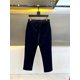 thumbnail image 4 of Pantalones casuales de pierna recta con cintura tejida en jacquard de color sólido nuevos para hombres, 4 of 5