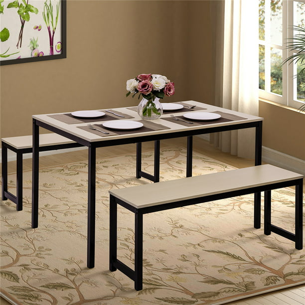 Dining Room Table Set 3 Pieces, Small Farm Dining Table Set