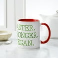thumbnail image 6 of CafePress - Faster. Stronger. Vegan. - 11 oz Ceramic Mug - Novelty Coffee Tea Cup, 6 of 6