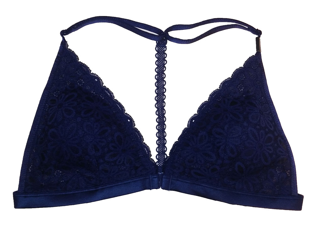 navy blue lace bralette