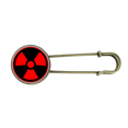 thumbnail image 1 of Red Dangerous Checal Toxic Radiation Symbol Retro Metal Brooch Pin Clip Jewelry, 1 of 3