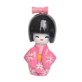 thumbnail image 3 of Muñeca geisha japonesa en miniatura, estatuilla, figura Kabuki, adorno folclórico coleccionable Rosa B, 3 of 9