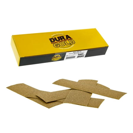 

80 Grit Gold - Detail Hand Sanding Sheets Hook & Loop Sandpaper Sheets 9 x 2-2/3 - Box of 25