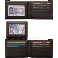 thumbnail image 2 of Cartera de piel RUNBOX de doble pliegue con bloqueo RFID, 12 ranuras para tarjetas, 2 of 6