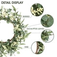 thumbnail image 2 of Corona de eucalipto rosa, 50 cm, para puerta de entrada, porche o ventana, 2 of 9