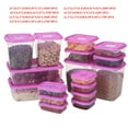 thumbnail image 4 of Maoww 17pcs/set Refrigerator Food Container Plastic Microwave Food Storage Box Kitchen Lunch Organizer, Red, 4 of 8
