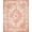 Peach Pink, Pattern 1, variant on Design&I 8'x10' Washable Area Rug Extra Large Skid-Resistant Low Profile Pink Boho Vintage Ornate Southwestern Border Distressed Scroll for Living Room, Family