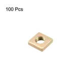 thumbnail image 3 of Unique Bargains Square Nuts, M4x7mmx2mm Yellow Zinc Plated Metric Coarse Thread Assortment Kit 100 Pcs, 3 of 3