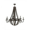 thumbnail image 4 of Meyda Tiffany 172321 Barrel Stave Metallo 8 Light 48" Wide Taper Candle Empire Chandelier, 4 of 5