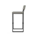 thumbnail image 3 of Amisco Everly 30 In. Bar Stool - Silver Grey Polyester / Black Metal, 3 of 9