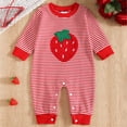 thumbnail image 2 of KPOPLK Baby Infant Girls Pajamas Cotton FalL Winter Graphic Print Long Sleeve Bodysuit Sleepers for Newborn 0-3 3-6 6-9 12-18 Months Girls Clothes Pjs Size 6-9 Months,Red, 2 of 7