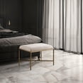 thumbnail image 2 of Meridian Furniture Valley Beige Chenille Fabric Bench, 2 of 8