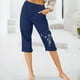 thumbnail image 3 of WILLBEST Pantalones Casuales para Mujer, de Moda, con Cintura Elástica, Cómodos, para Playa, para Uso Diario. Grande, 3 of 4