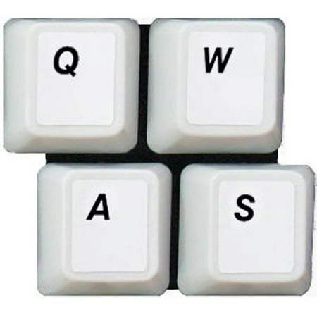 HQRP New USA UK Laminated QWERTY Keyboard Stickers for All PC & Laptops with Black Lettering on White (Best Pc Keyboard Uk)