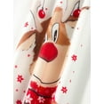 thumbnail image 5 of Family Matching Christmas Pajamas, Cartoon Elk Print Long Sleeve Tops Snowman Snowflake Print Plaid Pants for Dad Mom Kids Baby, 5 of 7