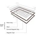 thumbnail image 3 of Adjustable DIY Magnetic Fly Screen Window Max 50x 100 cm with Full Frame Magnetic Strip Easy Installation Fits Any Size Smaller Insect Mesh Mosquito Net for Windows (White Frame Gray Net), 3 of 6