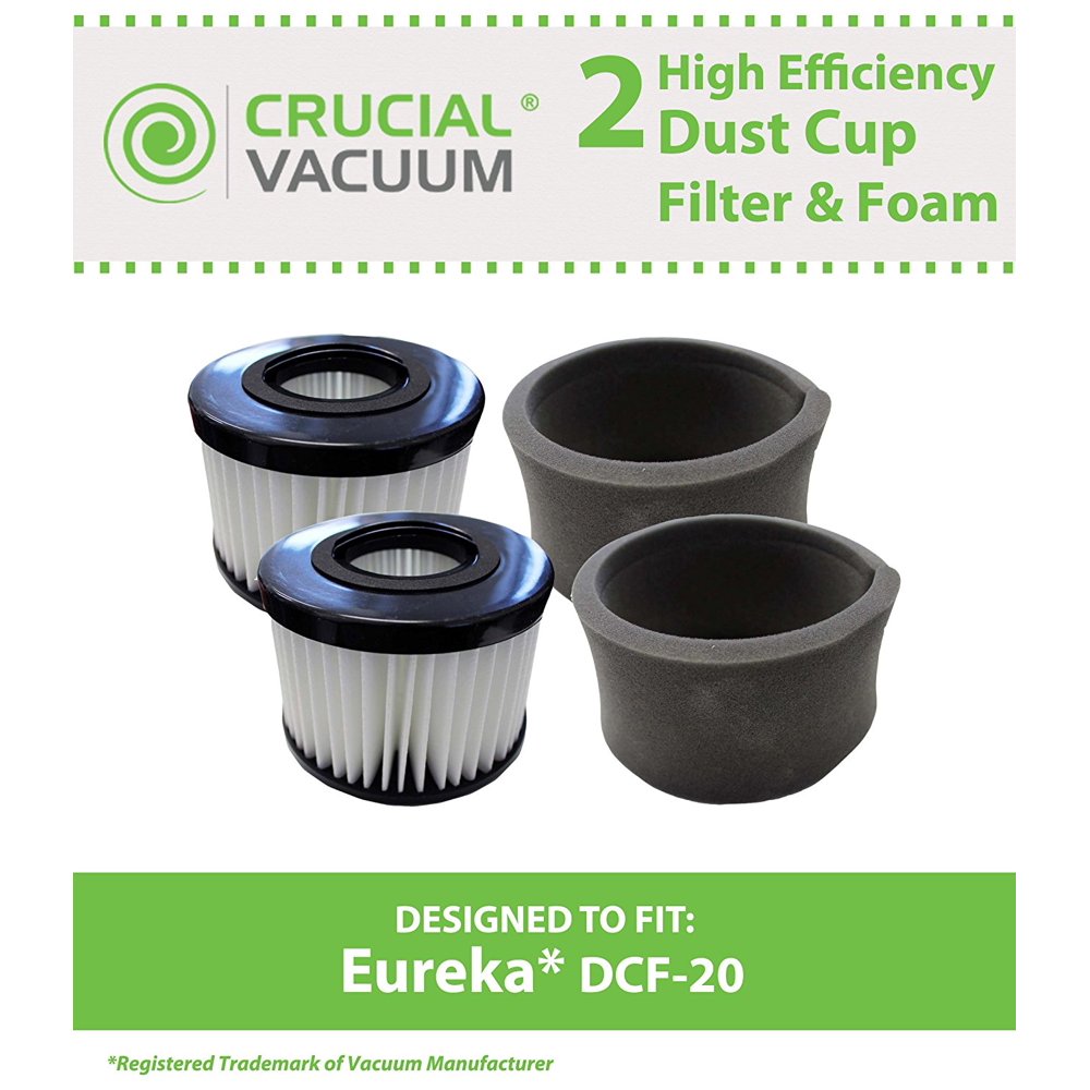 2 Style DCF20 Filters for Eureka Envirovac Model Vacuums; Compare to