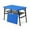 Blue, variant on Small Folding Table Portable For Camping - Adjustable Height Lightweight Foldable Table With Nets For Outdoor Cooking, Picnic, Beach, Travel