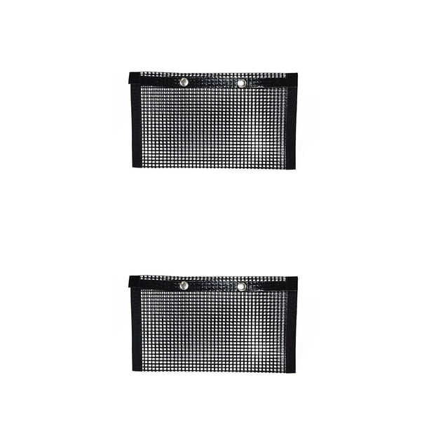 Moyic Bolsa de malla antiadherente para barbacoa, parrilla antiadherente para barbacoa, resistente a altas temperaturas, herramienta de pícnic al aire negro 14x22cm 2piezas Moyic CBP129896