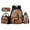 American Flag Horse, variant on Yuyamidu Camo Cartoon Lizard 17 Inch School Backpack Set 4Pcs for Boys 2nd to 5th Grade, Elementary Kids Bookbag, Pencil Pouch and Water Bottle Bag for Daily Use Travel